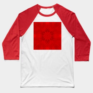 Vibrant red fractal patterns zooming past Baseball T-Shirt